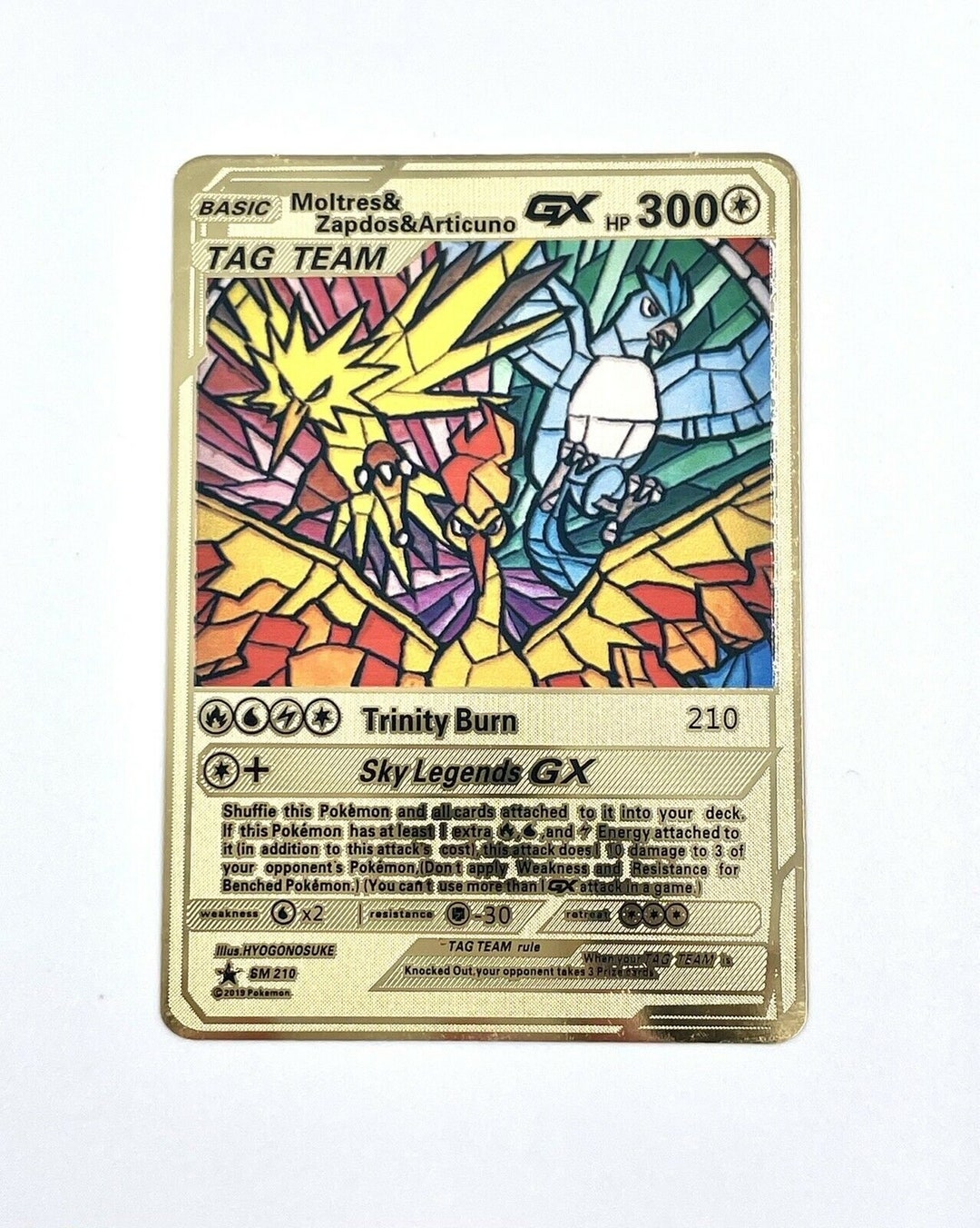Tag Team Moltres Zapdos Articuno GX SM210 Hidden Fates Pokemon Etsy