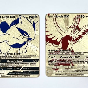 Pokemon Lugia GX Full Art Silver Metal Custom Card Hard Metal -   Portugal