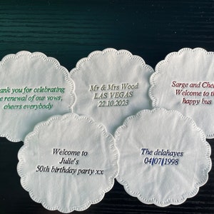50 sottobicchieri personalizzati in carta multistrato Bar Beer Garden home pub party anniversario