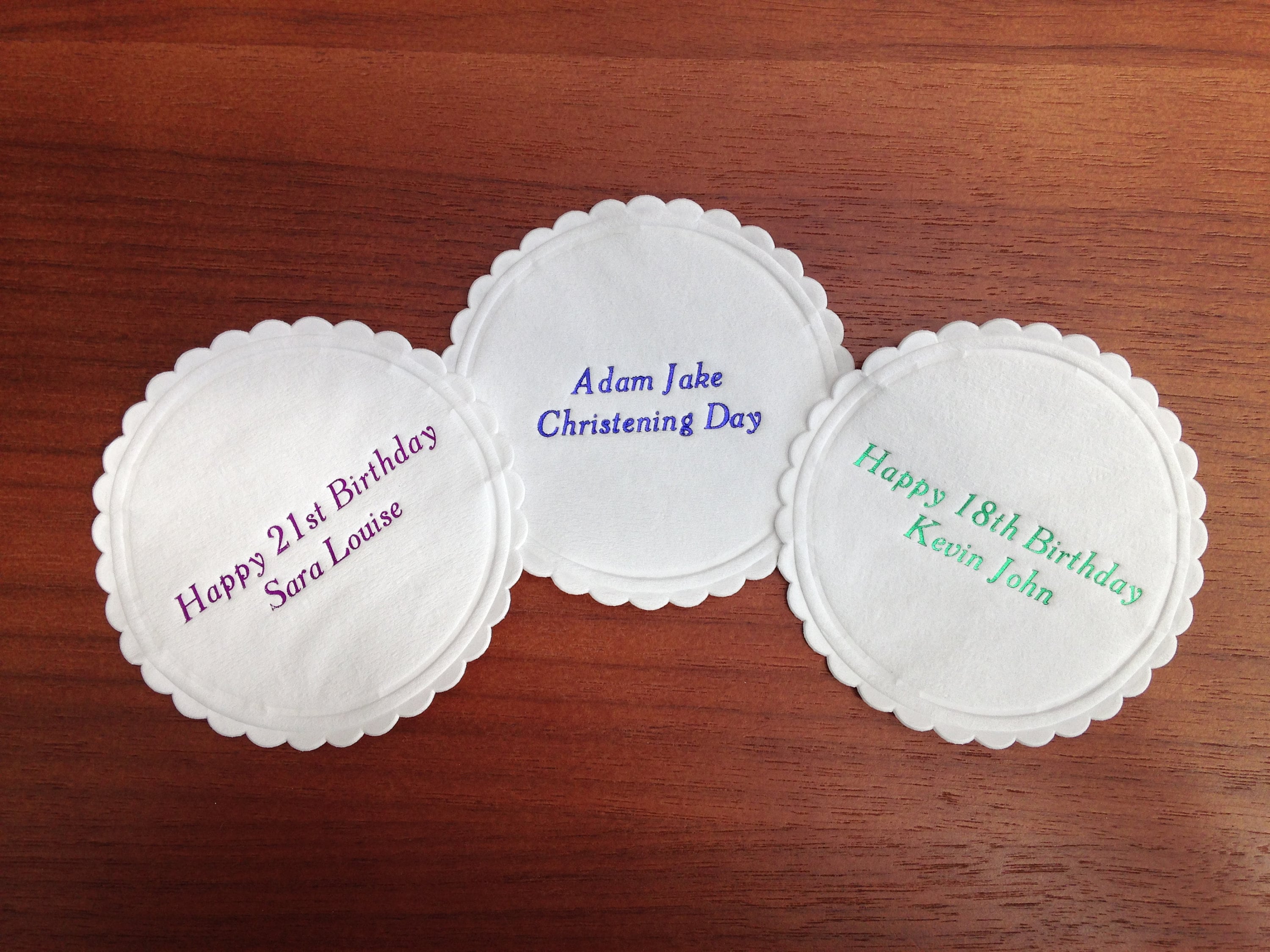 100 X Personalised Paper Drinks Coasters Wedding Anniversary Etsy Australia