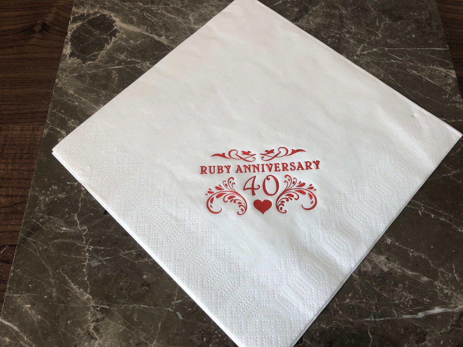 Ruby Wedding 40th Anniversary Napkins Serviettes 3ply Luxury - Etsy