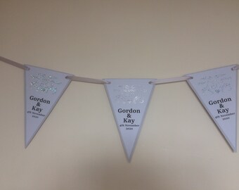 Personalised 60th Diamond Anniversary Bunting flags