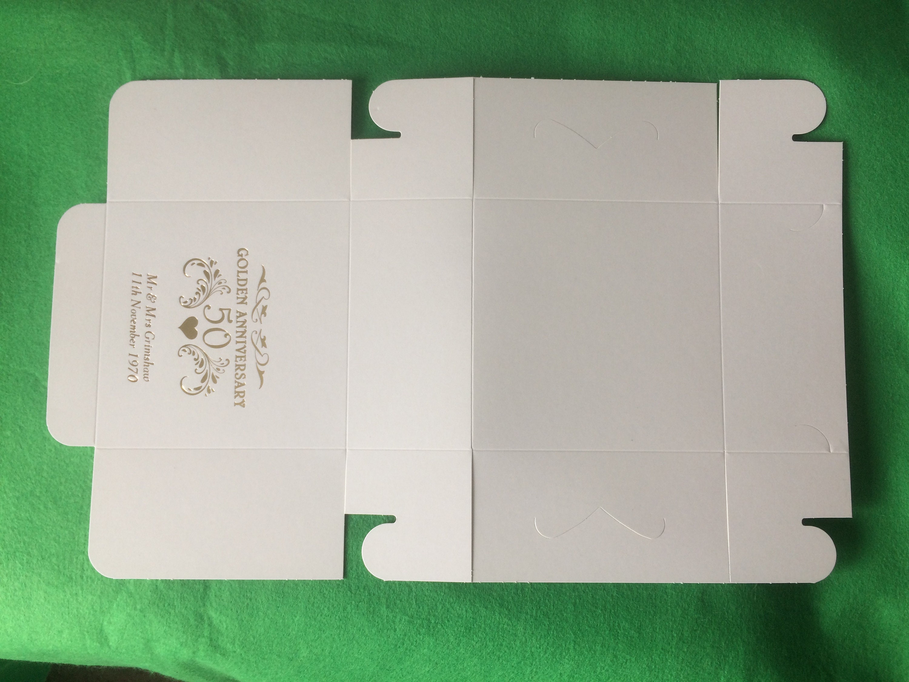 Personalised 50th Golden Wedding Anniversary Cake Boxes x 20 Etsy