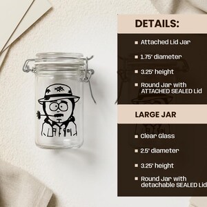Smell Proof Glass Stash Jar, Funny Trinket Storage for Herbs, Spices & Small Items, “Randy” Gag Gift, 21st Birthday Idea, Odor Proof image 5