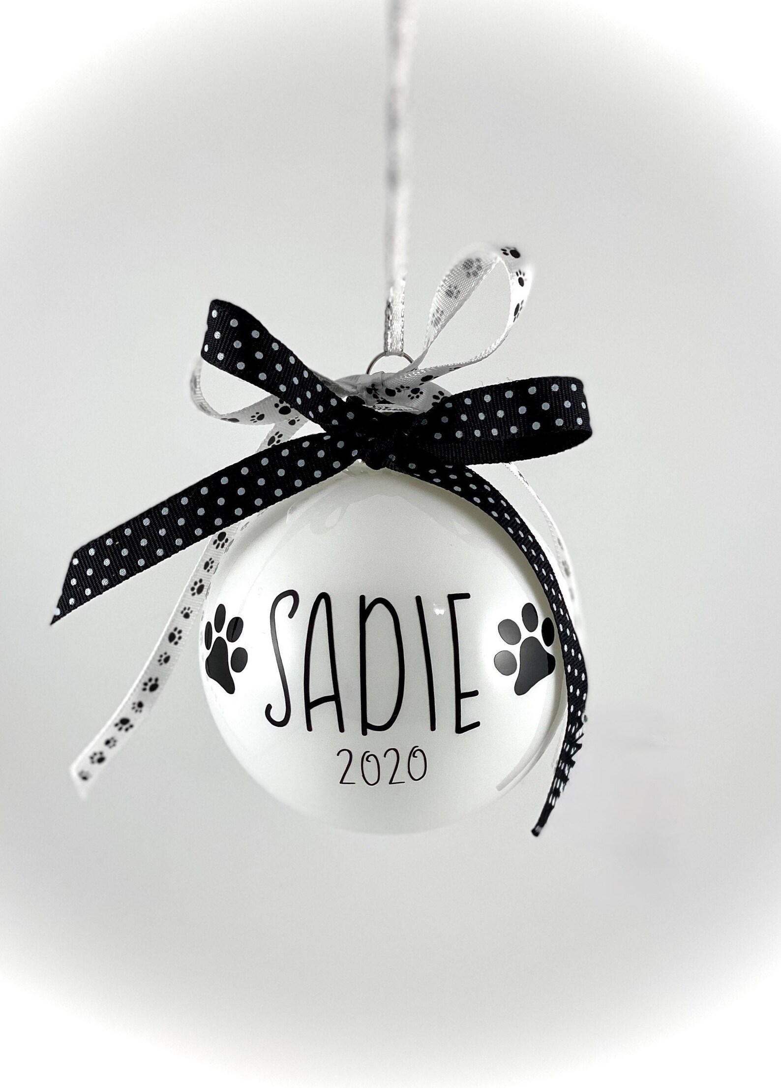 Personalized Pet Paw Print Ornament – Custom Name, Pet Memorial Gift - Etsy