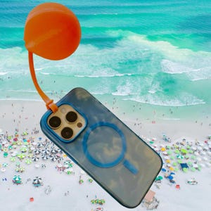 Feloranje drijvende telefoon en sleutelsleutelhanger boei, dobber, kajakvissen | Gemaakt door veteranen