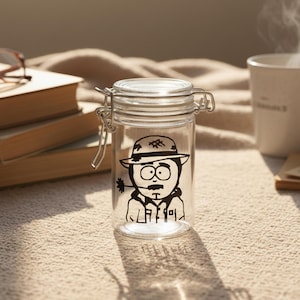 Smell Proof Glass Stash Jar, Funny Novelty Storage for Herbs, Spices & Small Items, “Randy” Gag Gift, 21st Birthday Idea, Glass Storage Jar