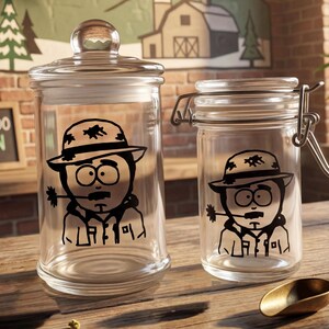 Smell Proof Glass Stash Jar, Funny Trinket Storage for Herbs, Spices & Small Items, “Randy” Gag Gift, 21st Birthday Idea, Odor Proof image 2