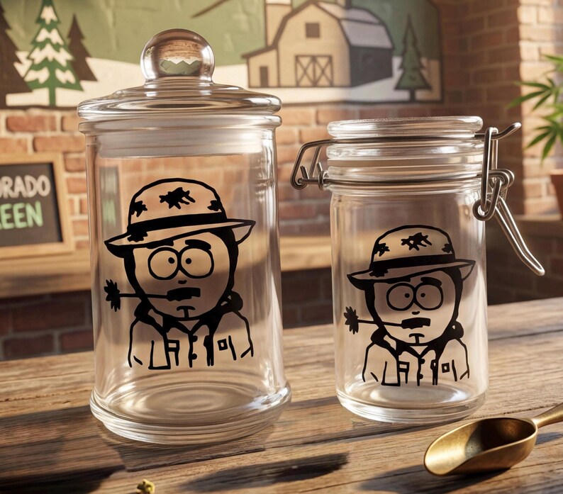 Smell Proof Glass Stash Jar, Funny Trinket Storage for Herbs, Spices & Small Items, “Randy” Gag Gift, 21st Birthday Idea, Odor Proof image 2