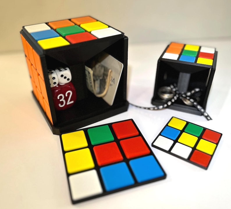 Cube Collection Box 3D Printed Puzzle Cube Stash Box | Retro PC Gamer Gift and Decor - Etsy