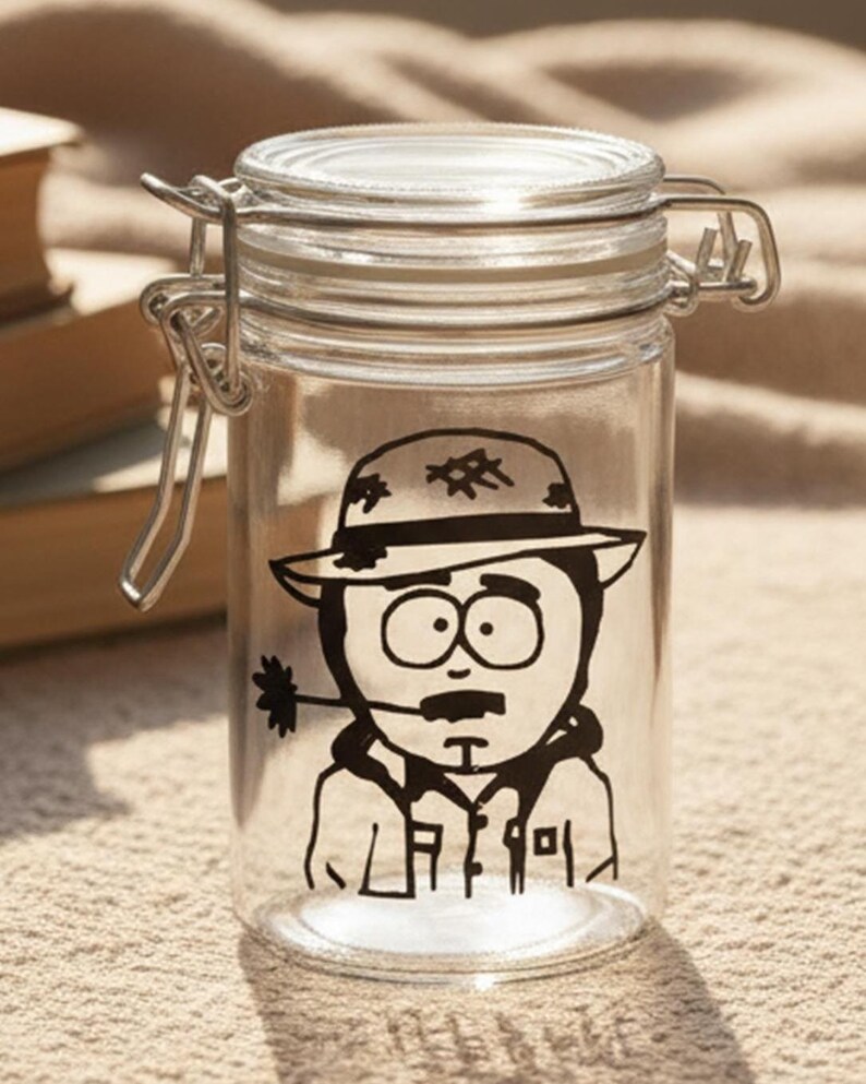 Smell Proof Glass Stash Jar, Funny Trinket Storage for Herbs, Spices & Small Items, “Randy” Gag Gift, 21st Birthday Idea, Odor Proof image 4