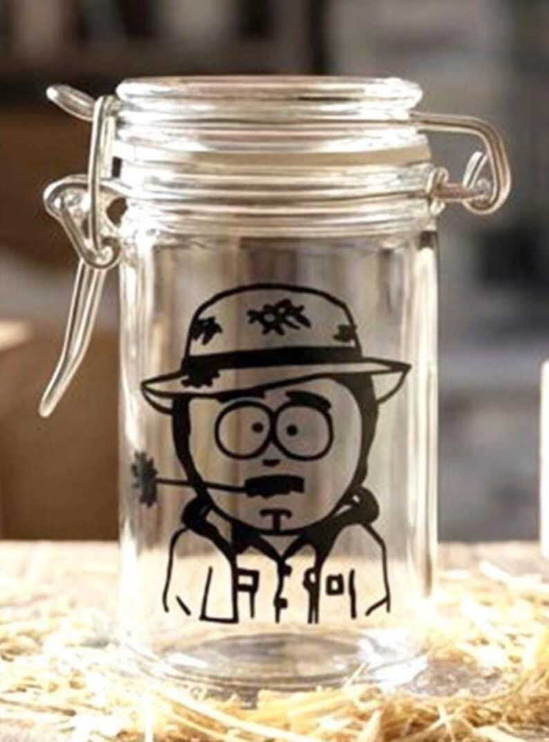 Smell Proof Glass Stash Jar, Funny Trinket Storage for Herbs, Spices & Small Items, “Randy” Gag Gift, 21st Birthday Idea, Odor Proof Attchd. Lid Cylinder