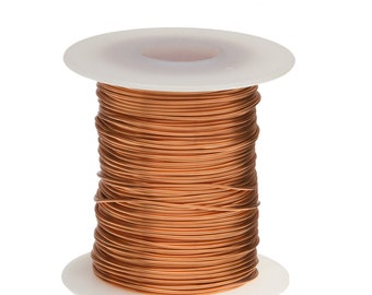 20 AWG Bare Copper Wire, Pure Round Copper, Bright Finish - Various Lengths Available