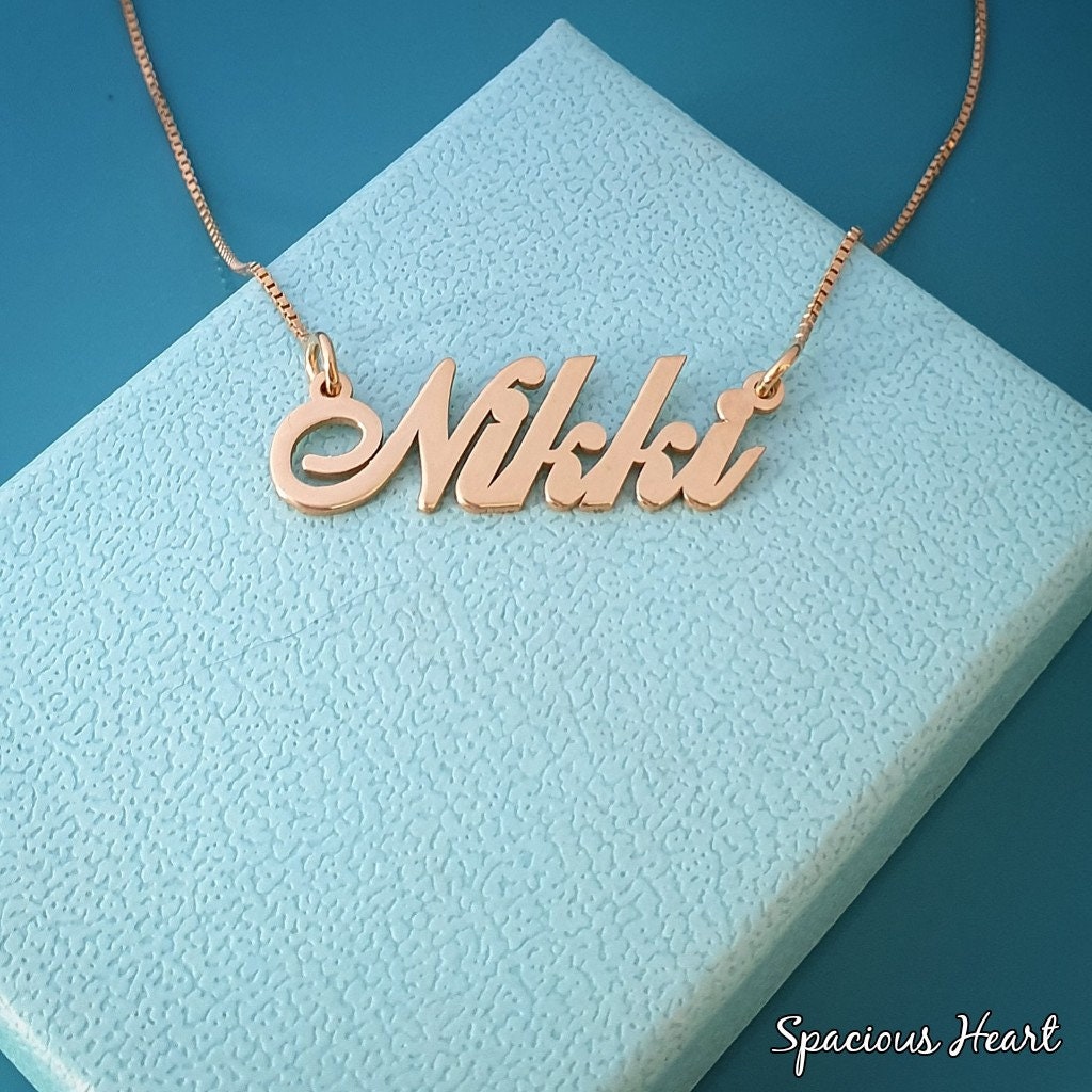18K Gold Plated Nikki Name Necklace 