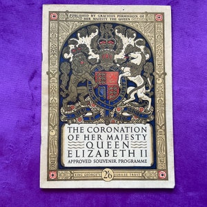 Coronation of Her Majesty Queen Elizabeth II 1953 Full Programme - Rare British Royal Family - Excellent Beautiful Condition - Free Postage.