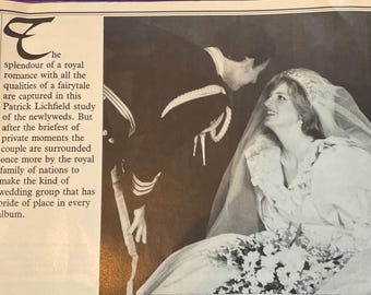ダイアナ妃とチャールズ皇太子のヴィンテージウェディング記念品 1981
