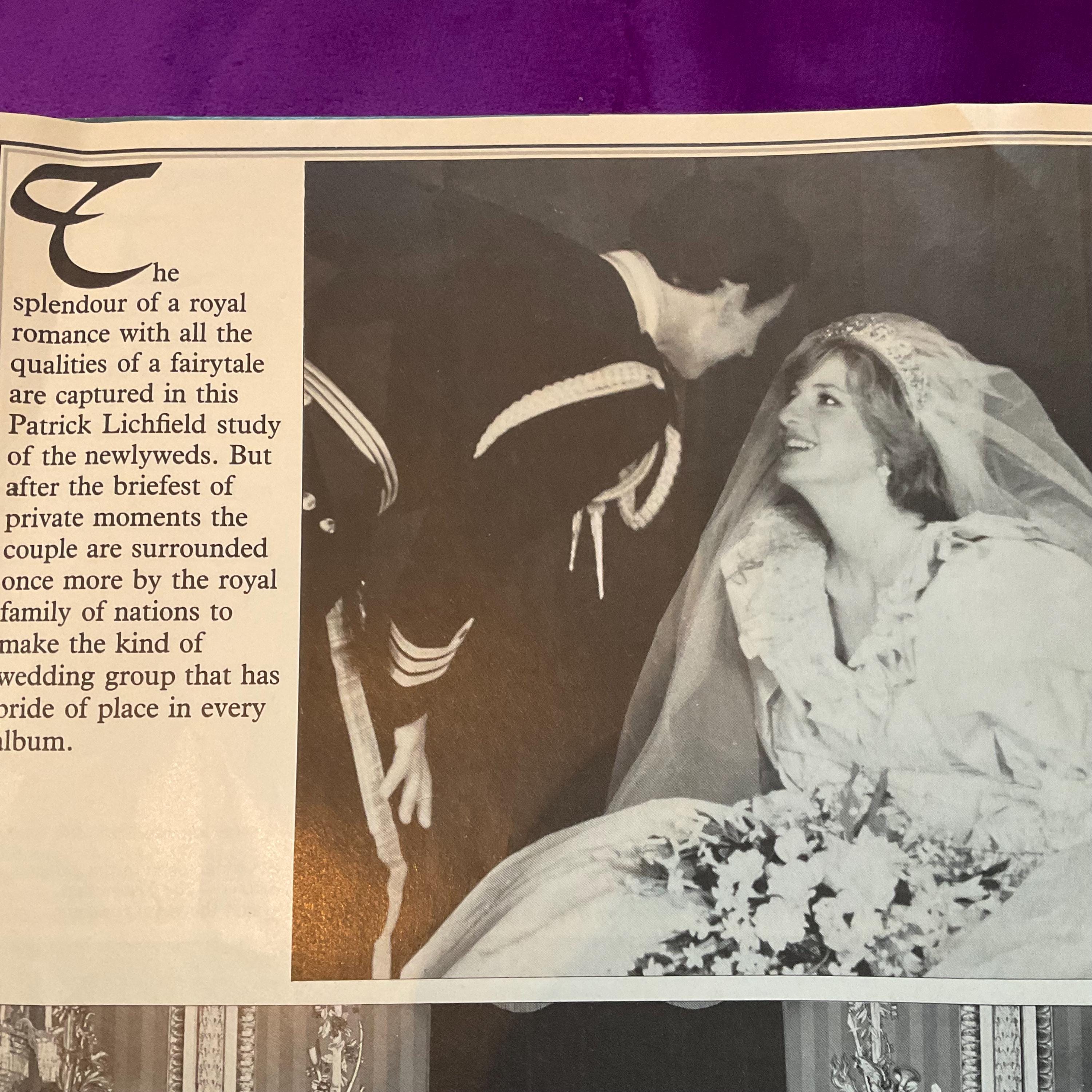 ダイアナ妃とチャールズ皇太子のヴィンテージウェディング記念品 1981
