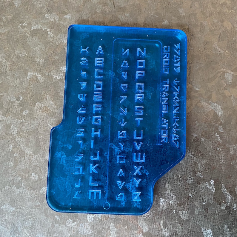 Aurebesh and Star Wars pocket translator Droidbesh
