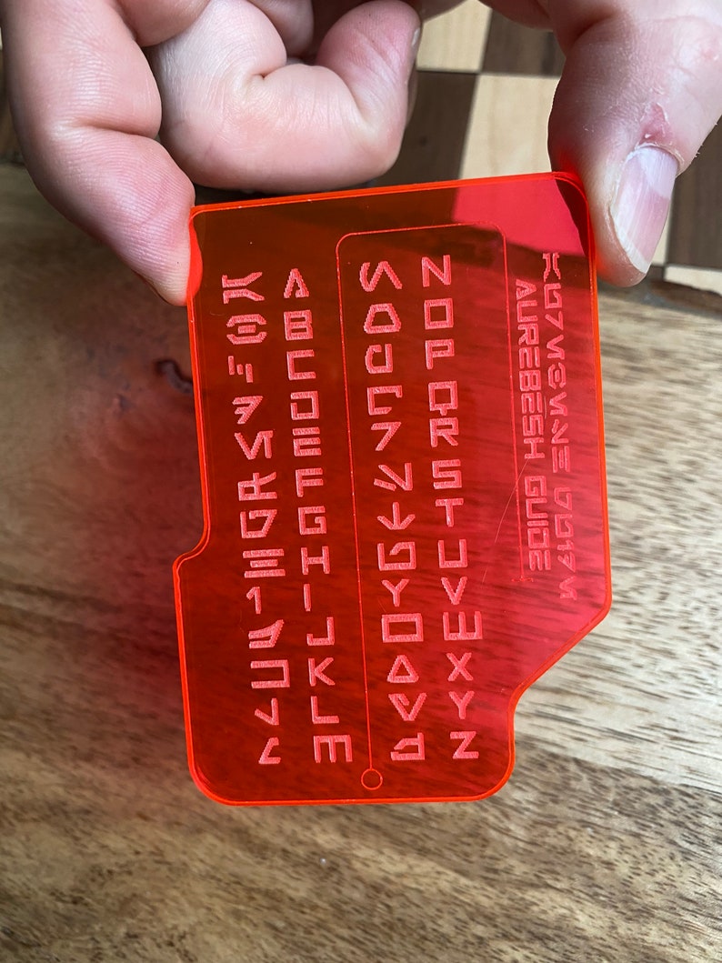 Aurebesh pocket translator Star Wars Etsy