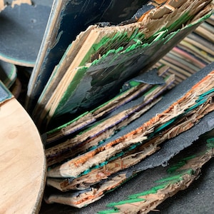 4 Broken Skateboard Decks Perfect for Arts and Crafts