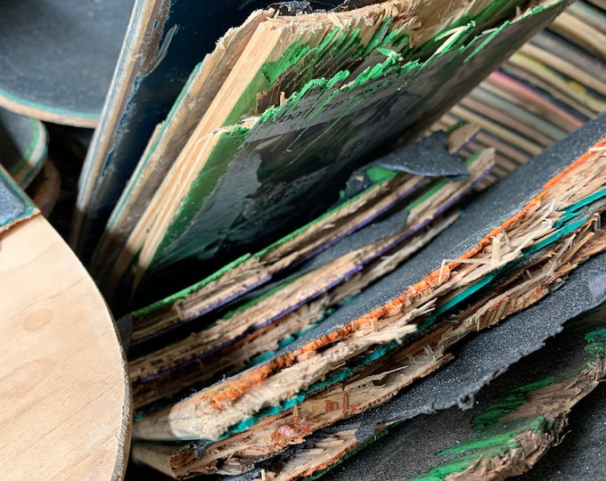 4-Pack Broken Used Skateboard Decks – Craft, DIY Wood for Art, Furniture & Makers