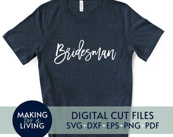 Bruidsman SVG-bestand knippen | Shirt bruiloftsfeest (digitale download)
