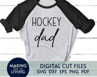 Pai do Hóquei - SVG | Arquivos de corte digital para Cricut, Silhouette dxf eps pdf | Família Hóquei SVG, Jogadores de Hóquei SVG, Esportes Familiares SVG