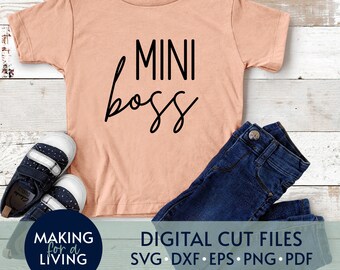 Mini Boss - SVG geschnitten Datei | Digitale geschnittene Dateien für Cricut, Silhouette, dxf, eps, pdf | mamamy & me svg, mama und ich svg, chef dame