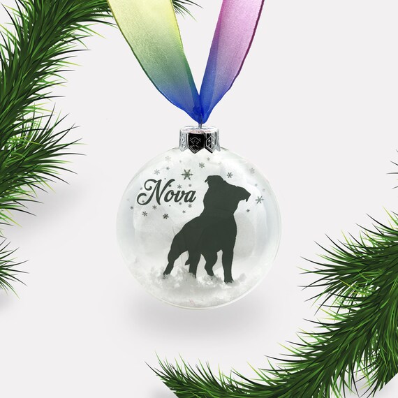Ornement Noël Personnalisé En Verre - Noël Magique De Chien - Cadeau Plus Ornement Noël Personnalisé En Verre - Noël Magique De Chien - Cadeau Plus