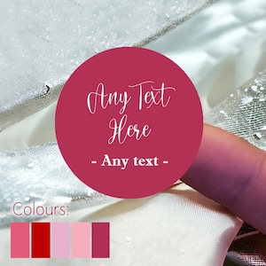 Adesivos redondos personalizados | Tons magenta 37mm | Círculo de casamento adesivos | Adesivos de envelope