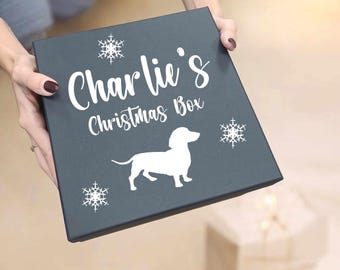 Personalised Dachshund Gift Box Empty box for Dog Presents