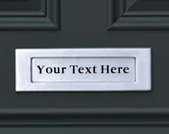 Letterbox Decal Personalised Vinyl Sticker Permanent Transfer for a postbox No Junk Mail sign