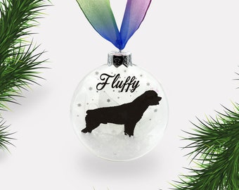 Rottweiler Dog Personalised | Custom Glass Christmas Bauble