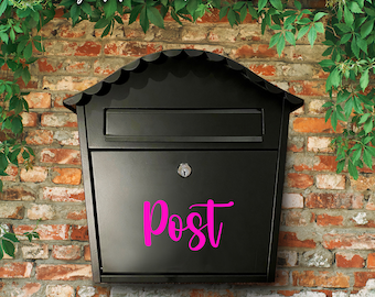 POSTE ET COLIS en vinyle | Transfert permanent pour une boîte aux lettres/boîte aux lettres avec différentes polices et couleurs