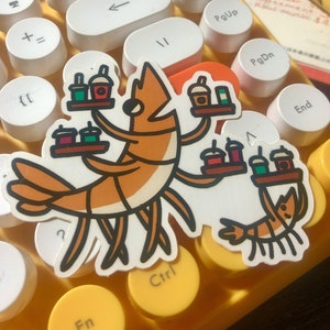 Coffee Shop Shrimp Sticker