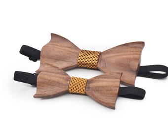 Custom Wood bow tie, Wedding bowtie for adults and children, wooden necktie, groomsmen gift, suit up, wedding party, brothers accessories