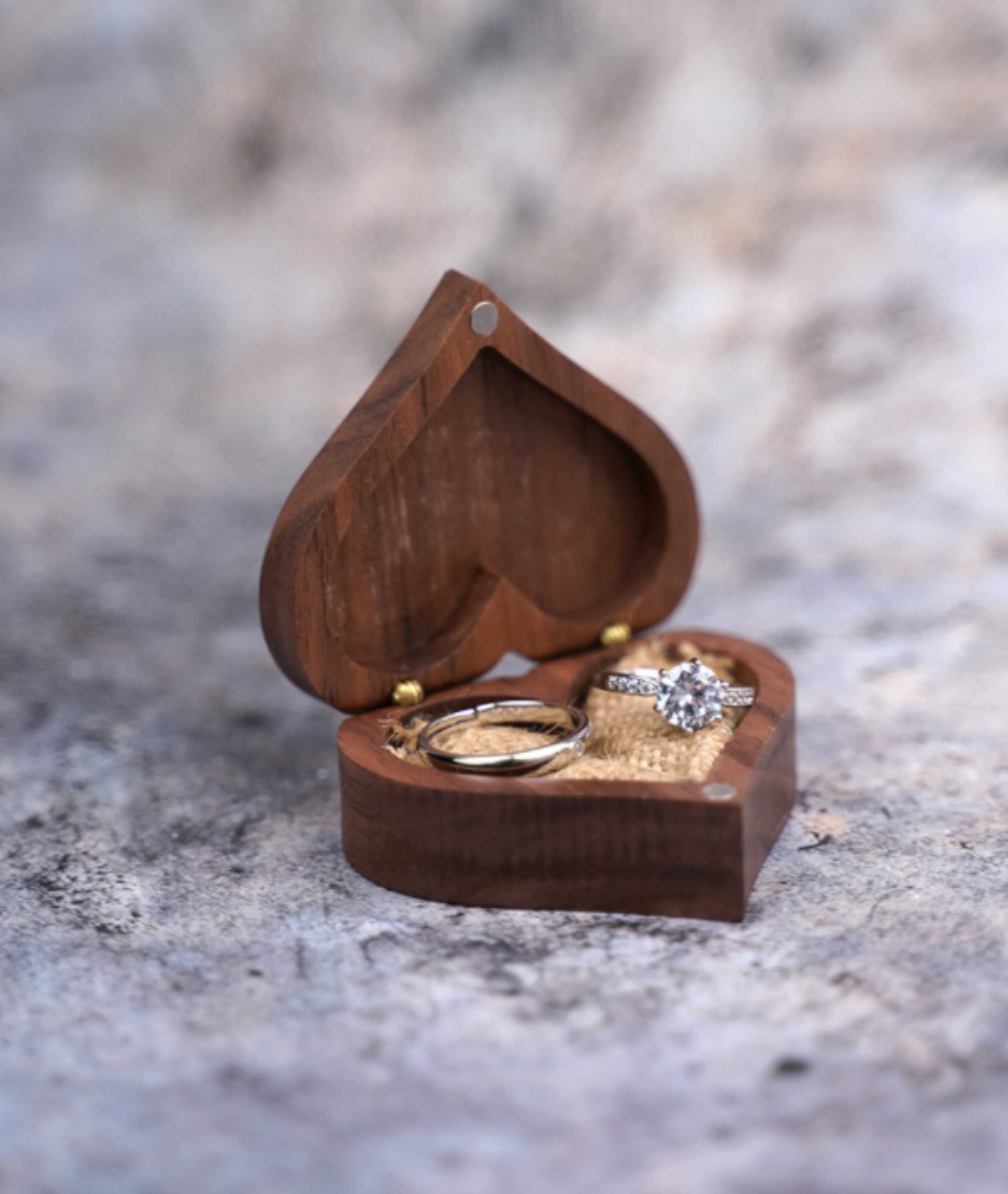 Buy X-braced Rotating Engagement Ring Box / Slim Kinetic Ring Box / Wooden Ring  Box / Proposal Ring Box Personalize Engrave Wanderweg Shop Online in India  - Etsy