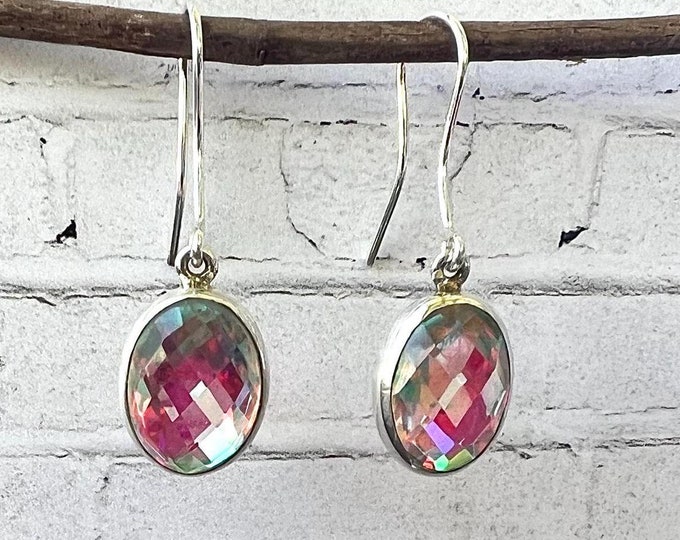 Mystic Topaz Sterling Silver Earrings