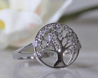 Tree of Life Sterling Silver Ring size 5.5