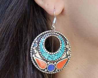 Turquoise Lapis Earrings