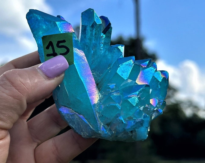 Aura Quartz Crystal Cluster ~ Pick Yours