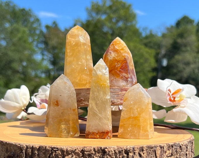 Golden Yellow Hematoid Quartz Point