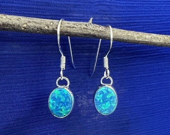 Opal Sterling Silver Earrings
