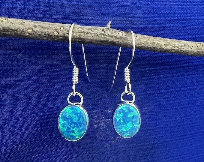 Opal Sterling Silver Earrings