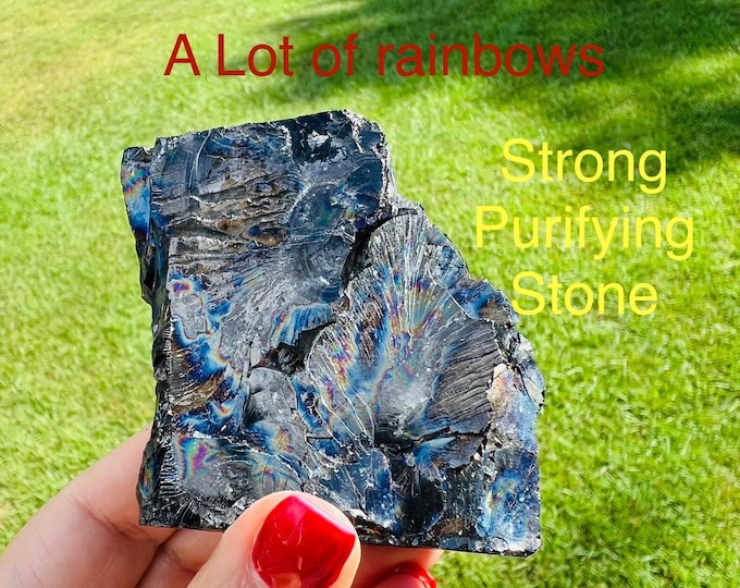 Shungite Chunk with amazing Rainbows