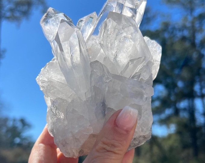 Clear Quartz Crystal Cluster