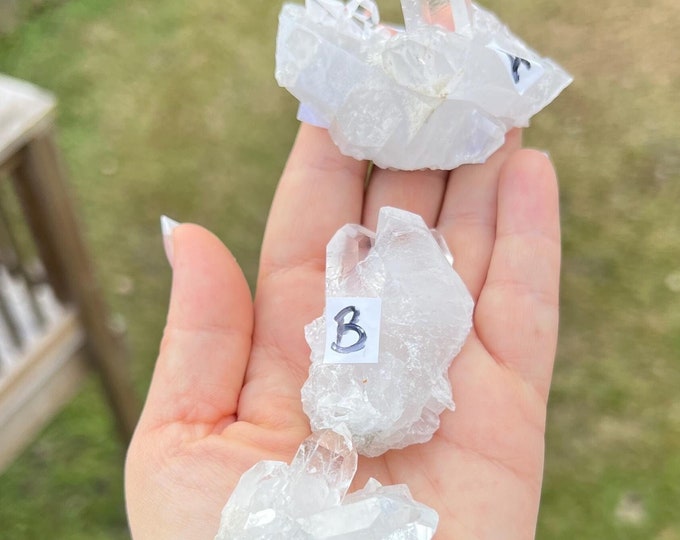 5 Genuine Clear and Smokey Quartz Crystal Cluster under 10 US dollars ~ Choose yours