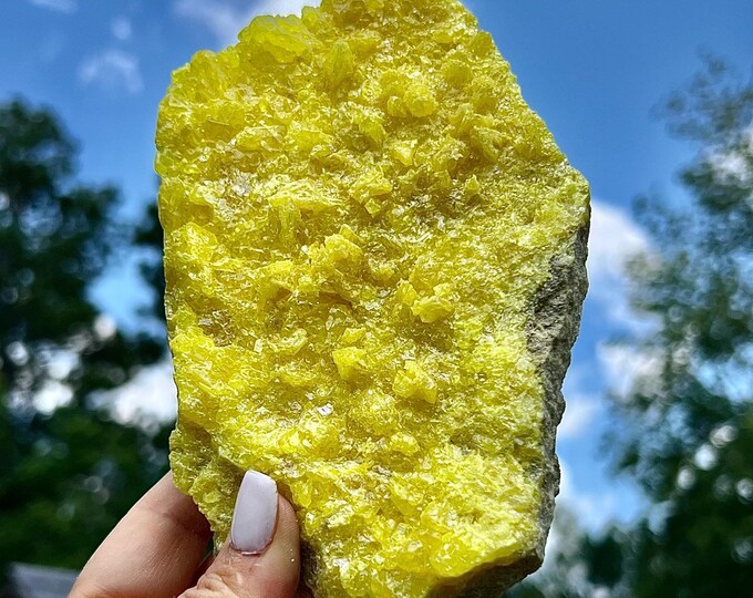 Large Sulfur Crystal Cluster ~ The Inner Power Stone