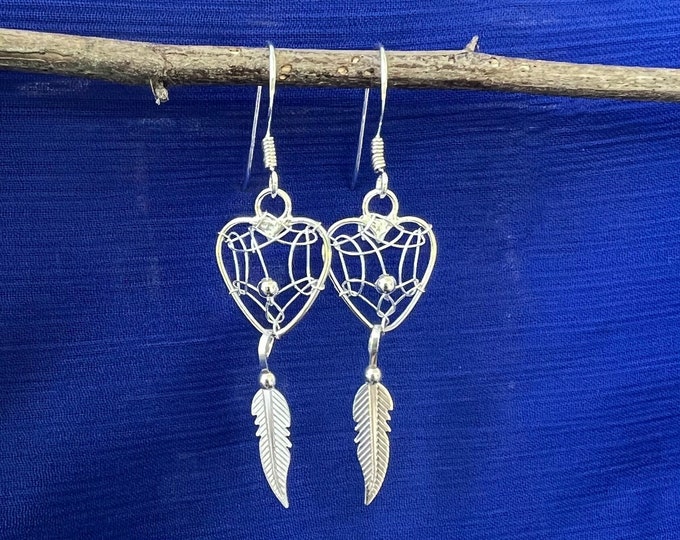 Heart Dream Catcher Earrings