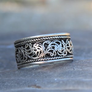 Adjustable Band Ring ~ Bohemian Ring ~ Hippie ring ~ Filigree Ring ~ Gift for Her